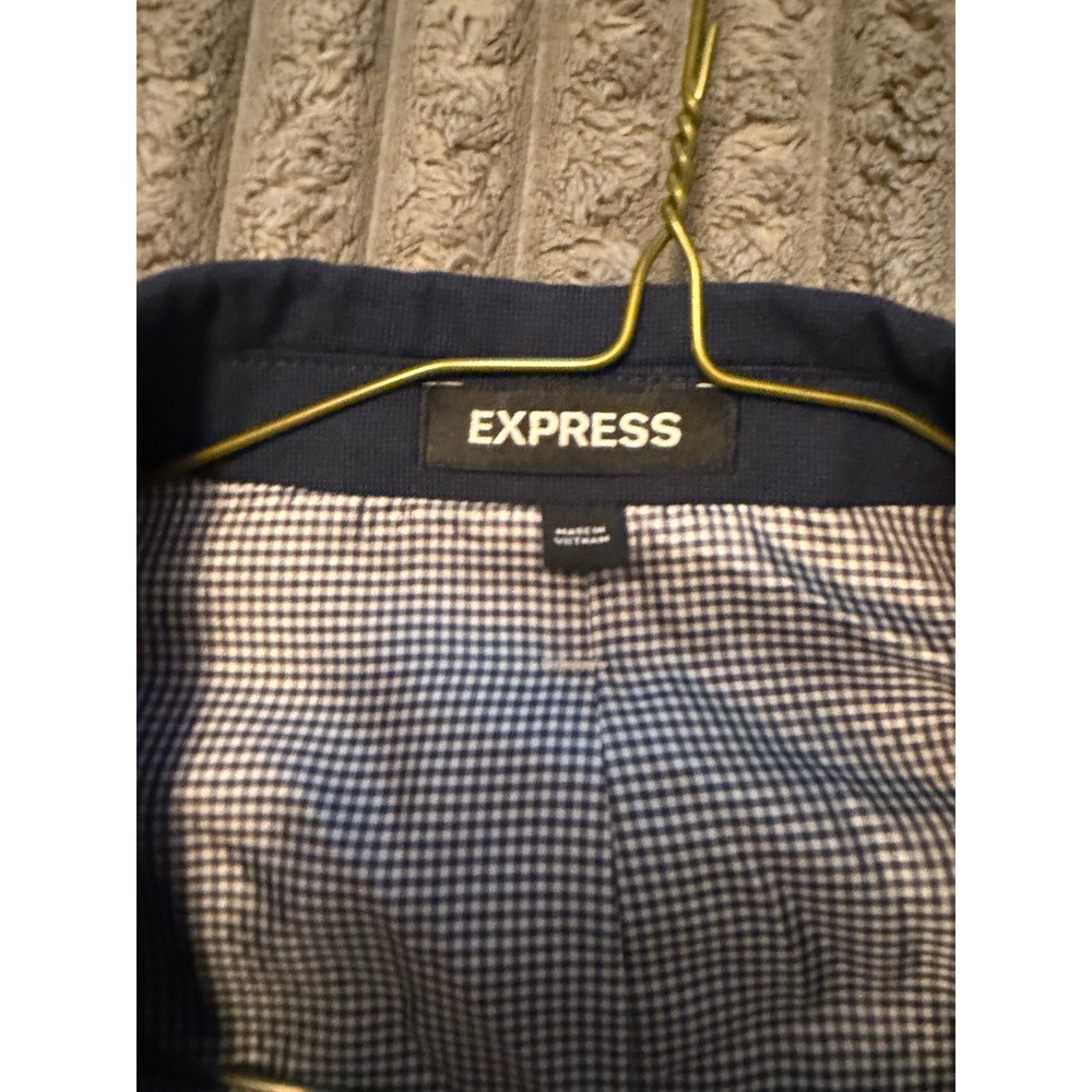 Express Mens Slim Fit 2 Piece Suit Navy Blue 42S Jacket 34x30 Pants Blazer Set - Picture 4 of 10